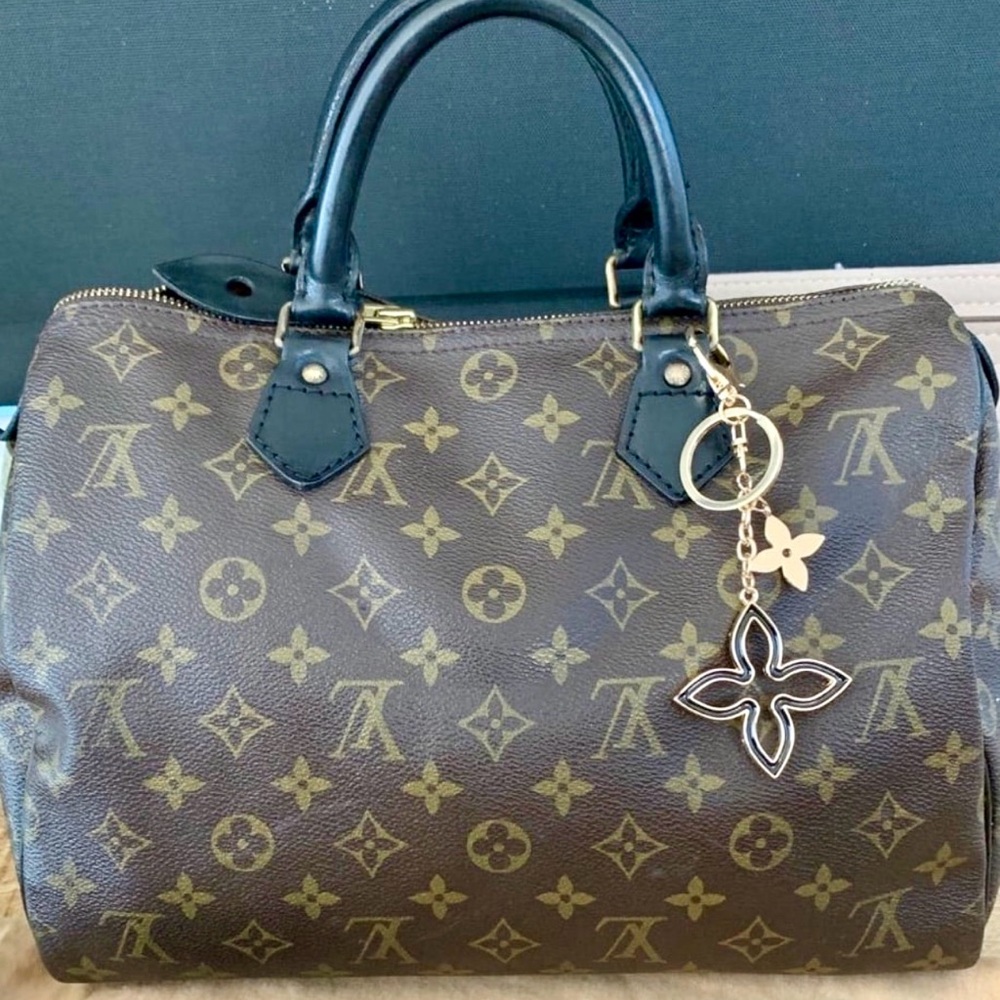 Louis Vuitton Monogram Speedy 30 . Customized in black - Picture 2 of 13